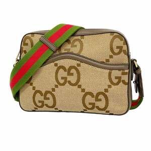 GUCCI Brown Canvas Shoulder Bag
